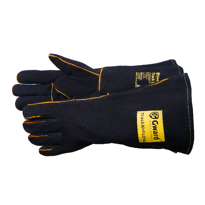 Краги из спилка широким раструбом,длина 42 см GWARD Track Black Long (фото 1)