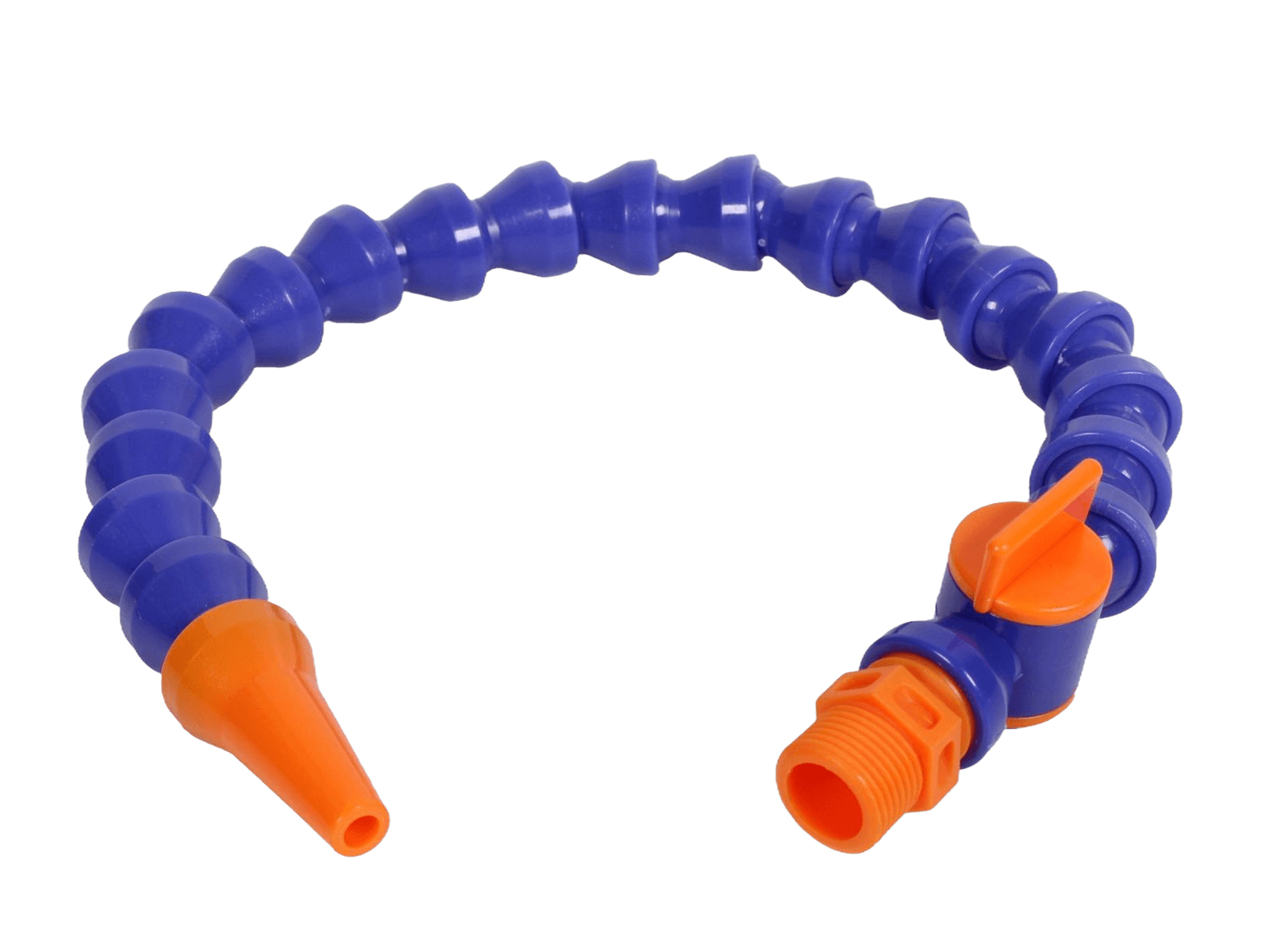 Трубка гибкая L-400мм, G3/8" с круглым соплом 4мм, с краном, для подачи СОЖ (фото 1)