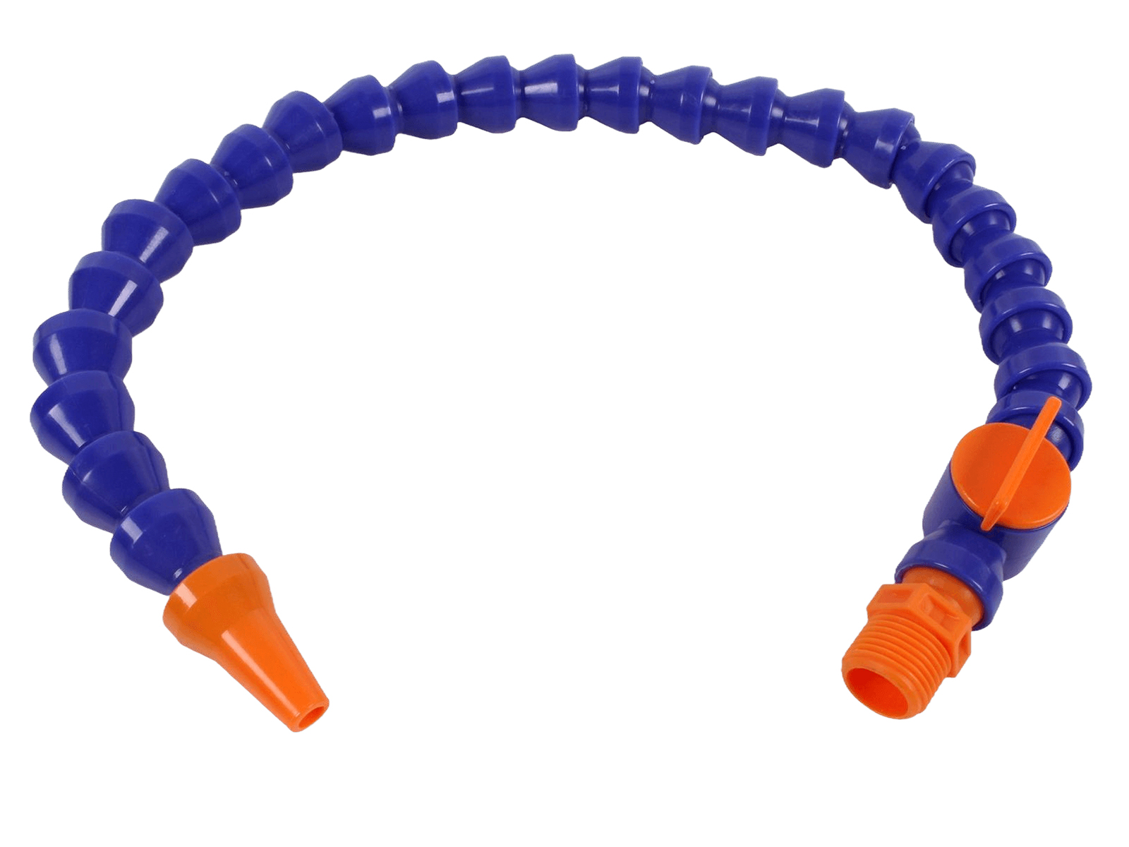 Трубка гибкая L-600мм, G1/2" с круглым соплом, с краном, для подачи СОЖ (фото 1)