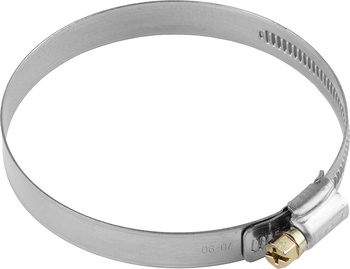 Хомут червячный 70-90 мм, накатная лента 12 мм, нерж.,ЗУБР НХ-12Н, 50 шт (37822-70-90-50)