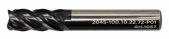 Фреза концевая ц/х ф10 (22х72) z=4 твердосплавная ZU45-4F 100.10.22.72.F01
