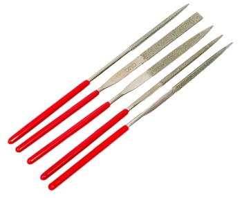 Набор надфилей алмазных 4х160 (5шт.,круг, полукр, плоск, квадр, трехгр)