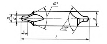 Сверло центровочное ф 2,5 Р6М5 тип B Р6М5 2317-0016 ГОСТ 14952-75