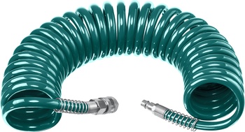 Шланг спиральный воздушный, с фитингами рапид 10 м, 8 х 12 мм, 15 бар,KRAFTOOL (06590-10)