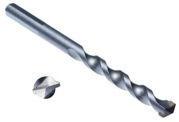 Сверло по бетону 10х120 мм, две режущие кромки, 3-гранный хвостовик