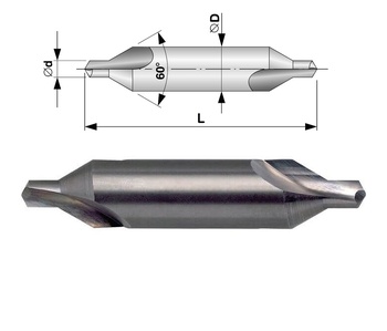 Сверло центровочное ф 3,15 (4,9х8х52) Р18 тип А 2317-0106 ГОСТ 14952-75