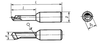 Резец расточной для скв. отв. ф7 ст. хв. ф12х45х15 ВК6М ГОСТ18062-72 2145-0049
