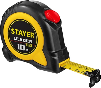 Рулетка 10мх25мм, с автостопом STAYER Leader Professional, (3402-10-25)