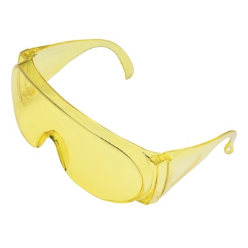 Очки защитные открытого типа, желтые, ударопрочный поликарбонат