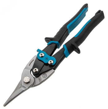 Ножницы по металлу, 250 мм, прямой рез, сталь CrMo, двухкомп. рукоятки