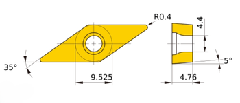 Пластина сменная VBMT160404 нерж.