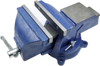 Тиски слесарные 150 мм поворотные, с наковальней, чугунные