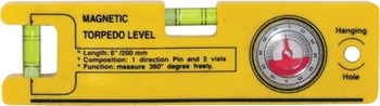Уровень магнитный, 200 мм, "Мини", с угломером (FIT18603)
