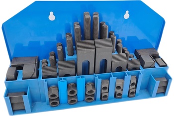 Набор станочного крепежа и прижимов из 58 предм.,Т-паз 16мм, М14, металл. футляр