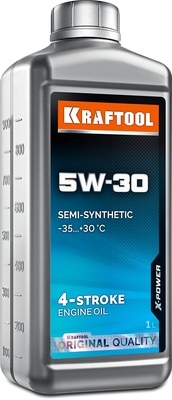 Масло полусинтетическое 5W-30, для 4-тактных двигателей, 1 л. (KRAFTOOL 41511-1)