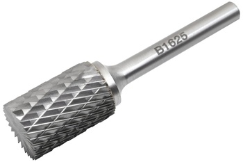 Борфреза тв. сплав. цилиндрическая с точеным торцом ф16х25х6 (B162506) ВК8 х-обр. насечка