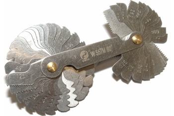 Шаблон резьбовой комбин. для дюйм. и метрич. резьбы из 52шт. М60*(0,25-6), D55*(4-62)