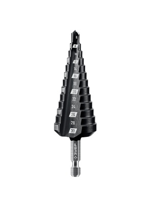 Сверло ступенчатое 6-30мм, 13 ступеней, Р4М3, ЗУБР (29665-6-30-13)