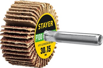 Круг лепестковый для дрели 30х15х6 мм, P100 STAYER (36606-100)