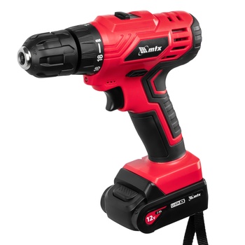 Дрель-шуруповерт аккумуляторная MCDL-12-02, Li-Ion, 12 В, 2 акк. MTX (26182