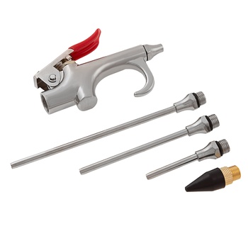 Пистолет продувочный, пневматический с набором насадок из 4 шт