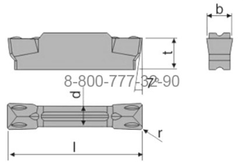 Пластина для отрезки и точения канавок 1,5мм MGMN150-G-LF6018