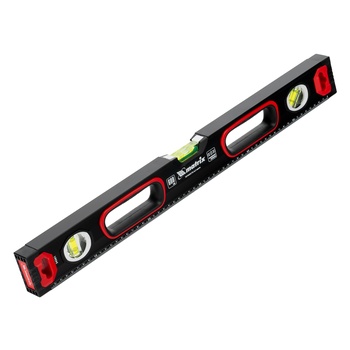 Уровень алюминиевый фрезер. грань, 2 глазка+1 зерк. глазок, 600мм (MATRIX 34361)