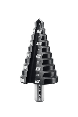 Сверло ступенчатое 9-36мм, 10 ступеней, Р4М3, ЗУБР (29665-9-36-10)