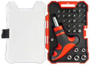 Набор бит и торц. головок с рукояткой, 32 предм.