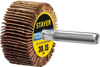 Круг лепестковый для дрели 30х15х6 мм, P320 STAYER (36606-320)