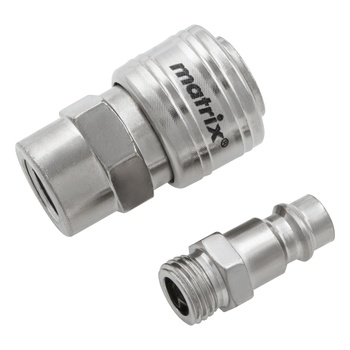 Набор переходников, быстросъемное соед., резьбовое соед., 2шт., внутр. диам. 1/4"