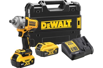 Аккумуляторный гайковерт DEWALT DCF891P2T, 18 В, 1084 Нм, 3250 уд/мин, с 2 АКБ 5 Ач и ЗУ, в кейсе