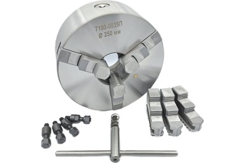 Патрон токарный 250мм, 3-х кулач., 7100-0035П (УК6) TORNERI с прям. и обр. кулачками