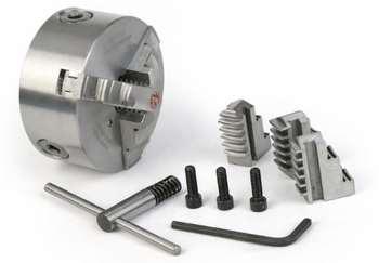 Патрон токарный 125мм, 3-х кулачковый 7100-0003, прям. и обратн. кулачки