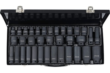 Набор головок ударных 35 шт, 8-32 мм, 1/2", металлический кейс Airline ATAS404