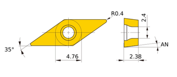 Пластина сменная VCMT080204