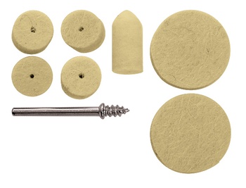 Круги фетровые, набор 7 шт. + штифт (FIT 36926)