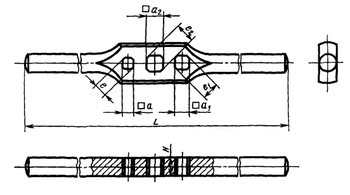 Метчикодержатель трехгнездный  3,15-3,55-4мм 6910-0032 ГОСТ 22399-77