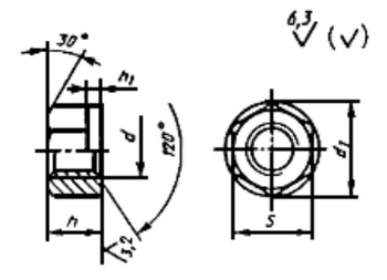 Гайка М12-6 ГОСТ 12593-93