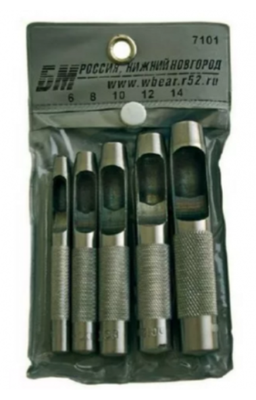 Набор пробойников (6, 8, 10, 12, 14 мм)