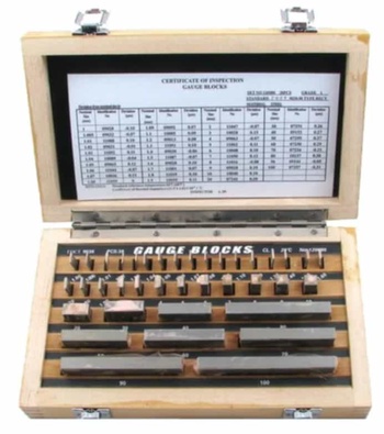 Набор концевых мер длины КМД №2 кл.1 комплект 38 мер с поверкой