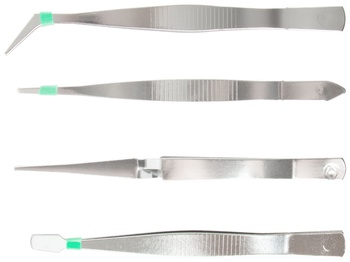 Пинцеты набор 4шт. нержавеющие