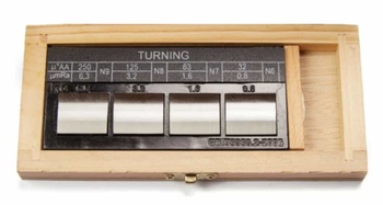 Набор образцов шероховатости поверхности 4 шт (точение) Ra 0.8-6.3