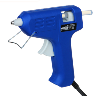 Пистолет клеевой электр. GG-20, 20Вт. нагрев 3-5 мин, 6 гр/мин, +2 стержня 7мм, HEADMAN.