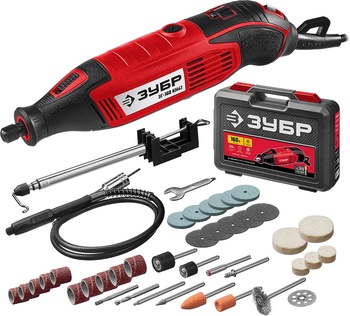 Гравер электрический ЗУБР 160 Вт, d 3.2 мм, 41 предмет,кейс (ЗГ-160 КН41)