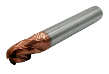 Фреза концевая ц/х ф10 (20х75) z=2 R5 HRC55 сферическая твердосплавная с покрытием TiXco