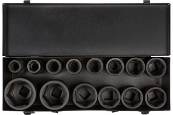 Набор головок ударных 14 шт, 17-50 мм, 56 мм, 3/4", металлический кейс Airline ATAS044