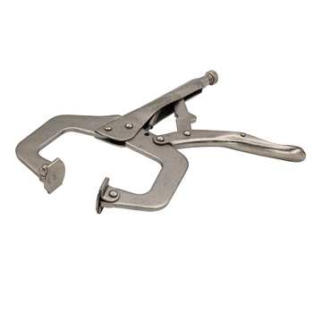 Зажим ручной с фиксатором, 270мм, увеличенный захват, подвижные губки, раскрытие губок до 80м