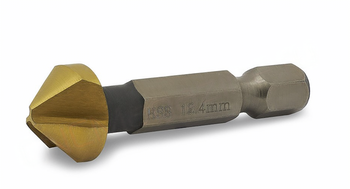 Зенковка ц/х ф12,4х90°, 1/4, HSS-TiN, шестигранный хвостовик