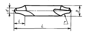 Сверло центровочное ф 1,0 (3,0х3,15х33,5) Р6М5К5 тип R 2317-0027 ГОСТ 14952-75